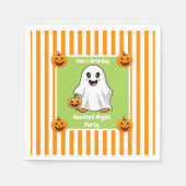 夜の幽霊のよく出るパーティー誕生日 – ハロウィーンの夜 スタンダードカクテルナプキン (正面)