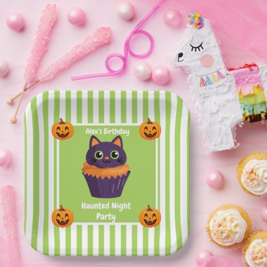 夜の幽霊のよく出るパーティー誕生日 – ハロウィーンの夜 ペーパープレート (パーティー)