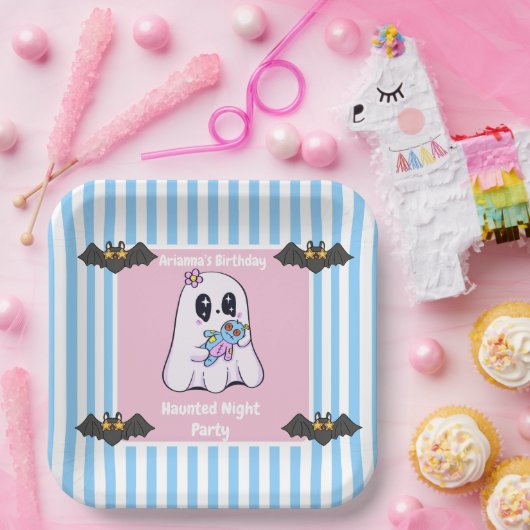 夜の幽霊のよく出るパーティー誕生日 – ハロウィーンの夜 ペーパープレート (パーティー)