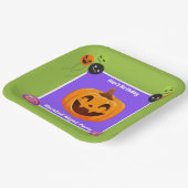 夜の幽霊のよく出るパーティー誕生日 – ハロウィーンの夜 ペーパープレート (傾斜あり)