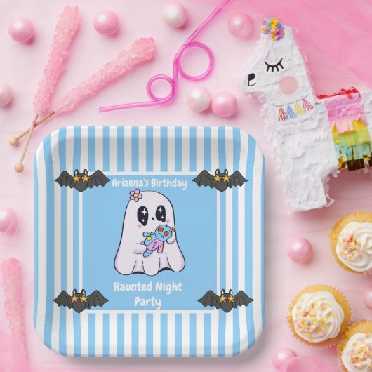 夜の幽霊のよく出るパーティー誕生日 – ハロウィーンの夜 ペーパープレート (パーティー)