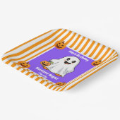 夜の幽霊のよく出るパーティー誕生日 – ハロウィーンの夜 ペーパープレート (傾斜あり)