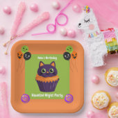 夜の幽霊のよく出るパーティー誕生日 – ハロウィーンの夜 ペーパープレート (パーティー)