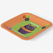 夜の幽霊のよく出るパーティー誕生日 – ハロウィーンの夜 ペーパープレート (傾斜あり)