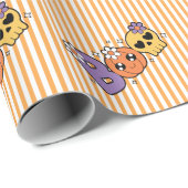 夜の幽霊のよく出るパーティー誕生日 – ハロウィーンの夜 ラッピングペーパー (ロールコーナー)