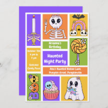 夜の幽霊のよく出るパーティー誕生日 – ハロウィーンの夜