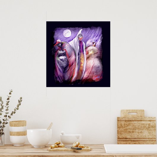 ***夜の幽霊*** ポスター (キッチン)