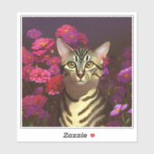 夜の庭で美しいエジプトのマウ猫 シール (シート)