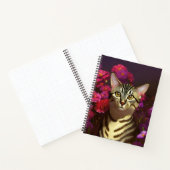 夜の庭で美しいエジプトのマウ猫 ノートブック (内部)