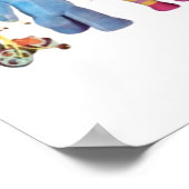 夜の庭で輝くアップシーデイジーmakka p ポスター (角)