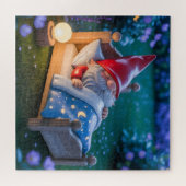 夜の庭の眠るノーム ジグソーパズル (横)