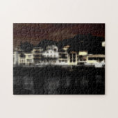 夜の建物スタイルの印象のデジタル効果 ジグソーパズル (横)