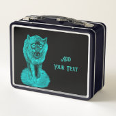 夜の怒れる黒い狼 メタルランチボックス (裏面)