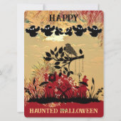 夜の恐怖の血の芸術的赤いブーブフリーキー シーズンカード (裏面)