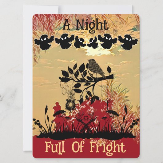 夜の恐怖の血の芸術的赤いブーブフリーキー シーズンカード (正面)