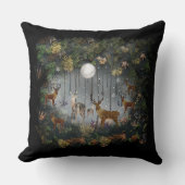 夜の愛らしいトナカイ クッション (正面)