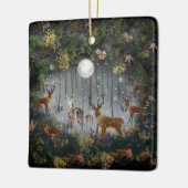 夜の愛らしいトナカイ セラミックオーナメント (左)