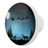 夜の愛らしいトナカイ セラミックノブ (右)