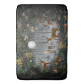 夜の愛らしいトナカイ バスマット (正面縦)