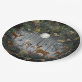 夜の愛らしいトナカイ ペーパープレート (アングル)