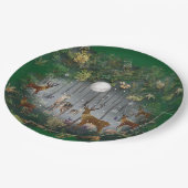 夜の愛らしいトナカイ ペーパープレート (アングル)