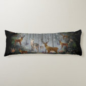 夜の愛らしいトナカイ ボディピロー (正面)