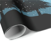 夜の愛らしいトナカイ ラッピングペーパー (ロールコーナー)