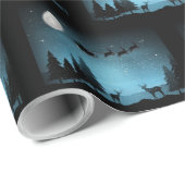 夜の愛らしいトナカイ ラッピングペーパー (ロールコーナー)