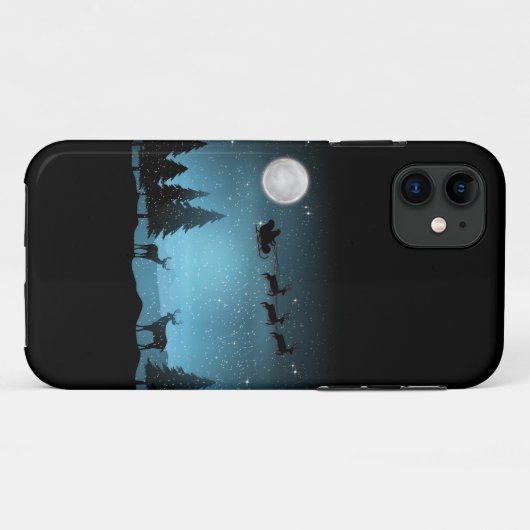 夜の愛らしいトナカイ Case-Mate iPhoneケース (裏面(横))