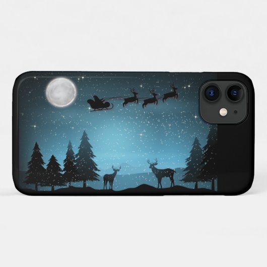 夜の愛らしいトナカイ Case-Mate iPhoneケース (裏面(横))