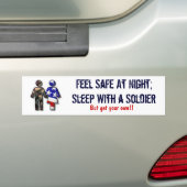 夜の感じの金庫; 兵士との睡眠 バンパーステッカー (車上)