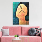 夜の抽象芸術絵画デジタルの女性 キャンバスプリント (インサイチュ (リビング))