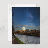 夜の散歩 ポストカード (正面/裏面)