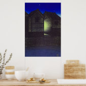 夜の新川　東京十二景 ポスター (キッチン)