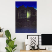 夜の新川　東京十二景 ポスター (ホームオフィス)