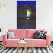 夜の新川 河瀬敏夫 キャンバスプリント (インサイチュ (リビング))