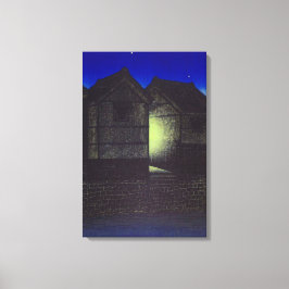 夜の新川 河瀬敏夫 キャンバスプリント