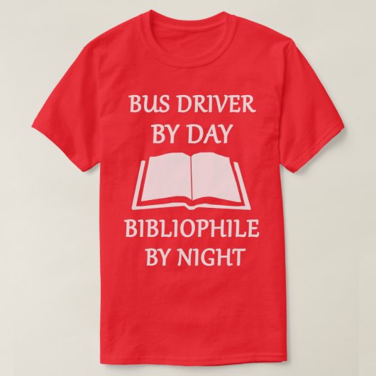 夜の日別書誌バス運転手 Tシャツ (デザイン正面)