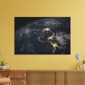 夜の日本の街灯。 キャンバスプリント (インサイチュ (リビング))