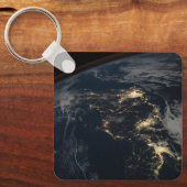 夜の日本の街灯。 キーホルダー (正面)