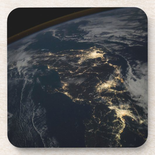 夜の日本の街灯。 コースター (正面)