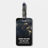 夜の日本の街灯。 ラゲッジタグ (裏面縦)