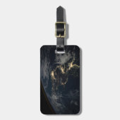 夜の日本の街灯。 ラゲッジタグ (正面縦)