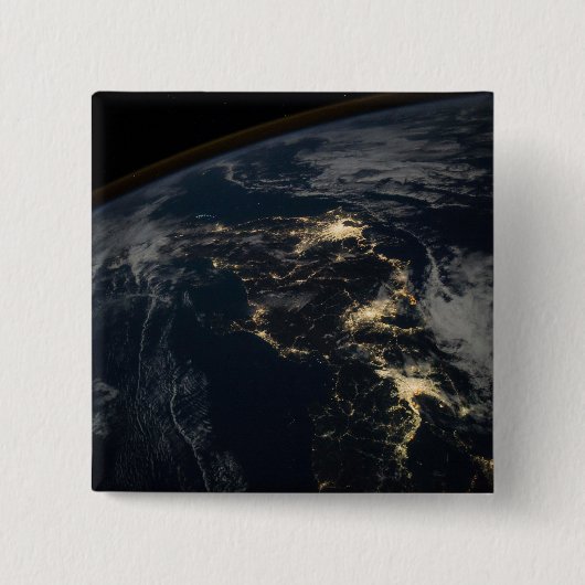 夜の日本の街灯。 缶バッジ (正面)