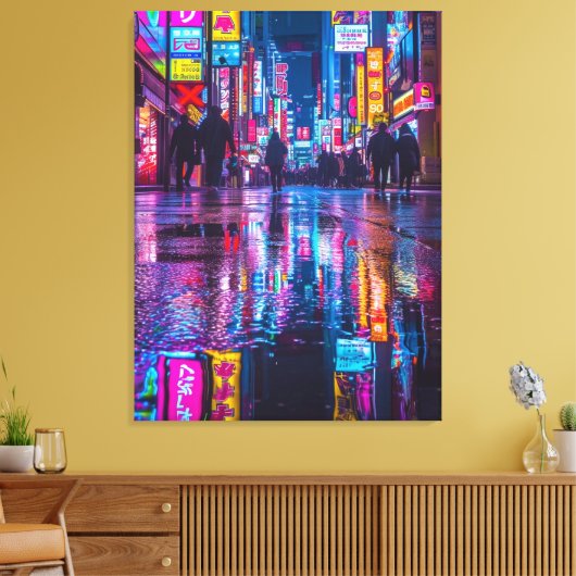 夜の日本 キャンバスプリント (インサイチュ (リビング))