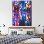 夜の日本 キャンバスプリント (インサイチュ (寝室))