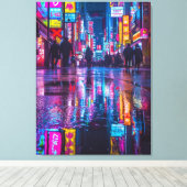 夜の日本 キャンバスプリント (インサイチュ (ウッドフロア))