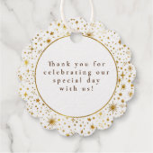 夜の星の天空の神秘的な感謝 フェイバータグ (裏面)