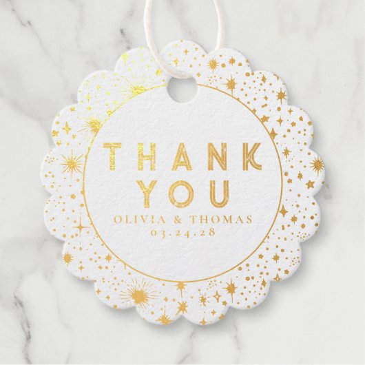 夜の星の天空の神秘的な感謝 フェイバータグ (正面)