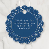 夜の星の天空の神秘的な感謝 フェイバータグ (裏面)